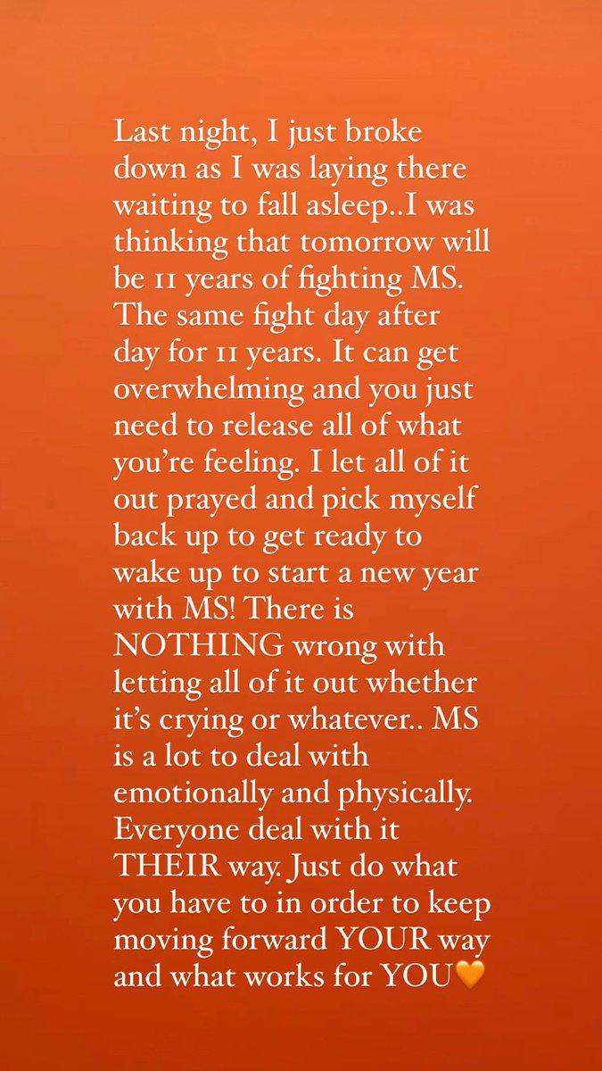 mswarrior03's tweet photo. I may have broke down but I refuse to let MS break ME!๐งก#betterdaysarecoming #gratefulthankfulblessed #warriorstrong #mswarrior #fightingtilltheend #rrms #mssymptoms #mstrong #godgotme #nomorethanyoucanhandle #grandmother #myangel #fightms #mswarenessmonth #mytestimony #ms https://t.co/5EELZuitAW