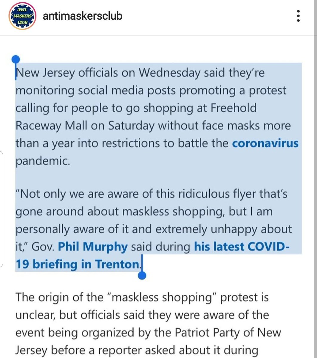 Njreligious's tweet photo. @iansmithfitness 
@antimaskersclub 
@JerseyRizzo 
@NJGOP 
@Jack4NJ 
NJ MASK SHOPPING

#MonitorThis https://t.co/UFa8OSCigU