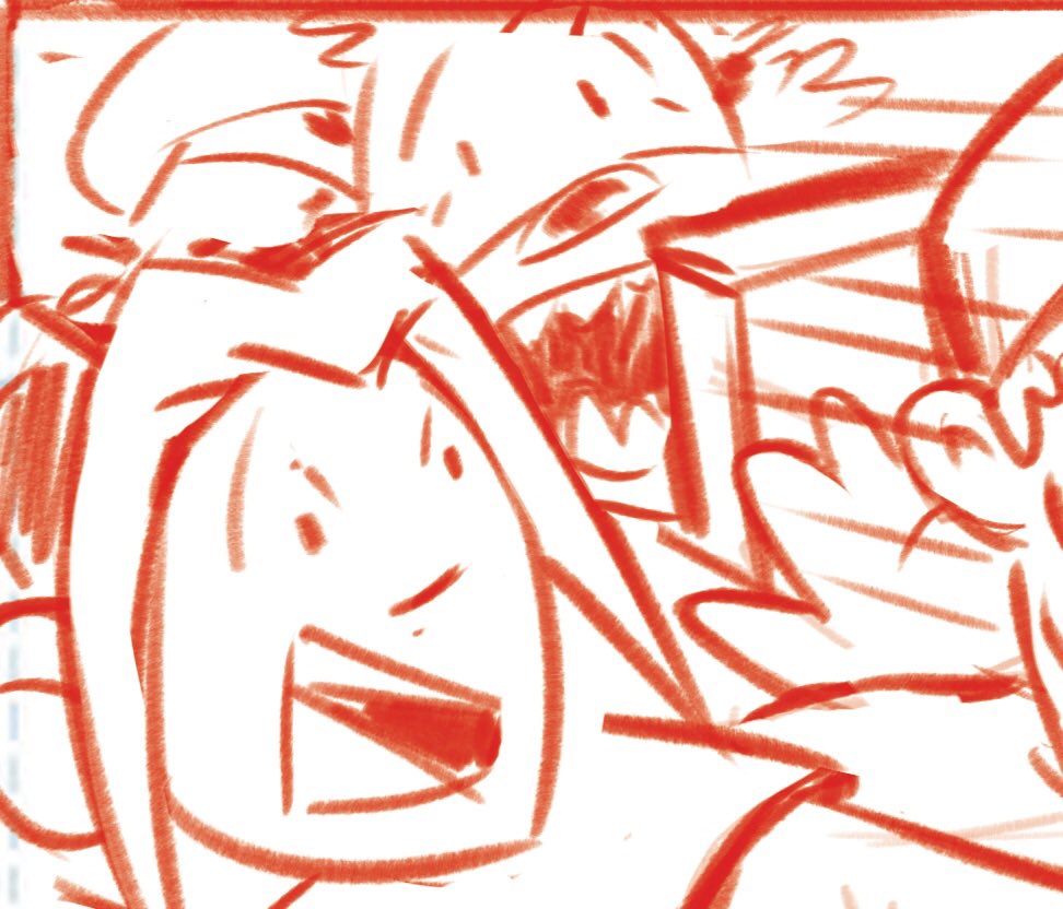 rubberbones_art's tweet photo. Anyone else subconsciously make the face of the character you’re drawing? 😂 #comics #pencils #makecomics https://t.co/ZQA3l1yzGm