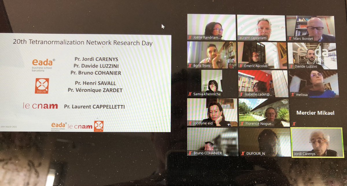 laurentcappelle's tweet photo. Webinaire du réseau #Tetranormalisation que je que je coordonne, organisé avec @EADABusiness @LeCnam #ISEOR. Il y a consensus entre les juristes, politistes, économistes et gestionnaires du réseau pour confirmer qu’un meilleur management des normes existe. Reste à le diffuser 🙏🏻. https://t.co/60ryWoLo3D