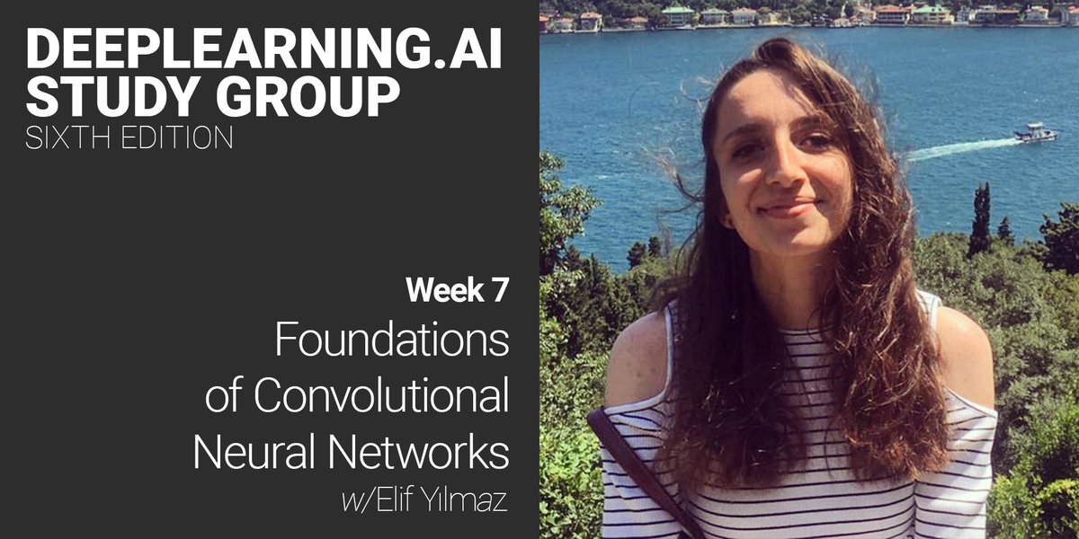 📣Stepping into the second half of the Deep Learning Study Group #6, we haven't lost anything of our productivity and excitement! 

This Sunday, we will get into convolutional neural networks with "Foundations of Convolutional Neural Networks" by <a href="/eliiffyilmaazz/">Elif Yılmaz</a> .

#inzva