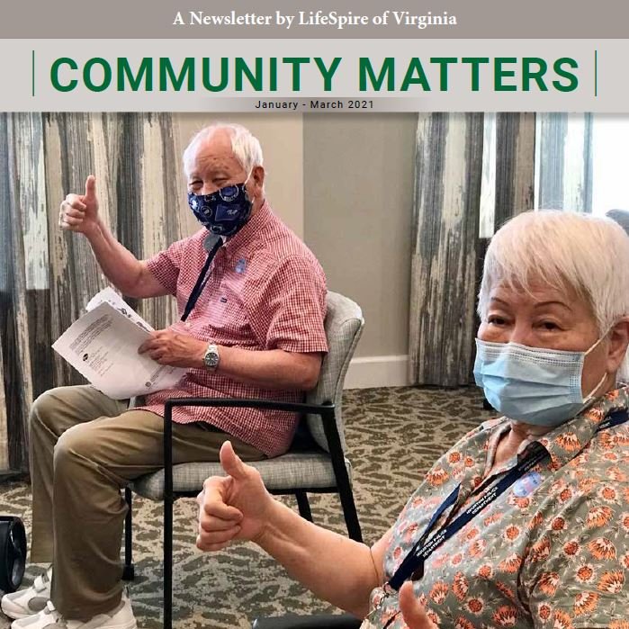 LifeSpireLiving's tweet photo. The latest issue of Community Matters is out! Read more about the new courtyard at The Chesapeake, a work-study program underway at Lakewood and much more: https://t.co/BV9pMxGbvH https://t.co/nO7XMCU9Qe
