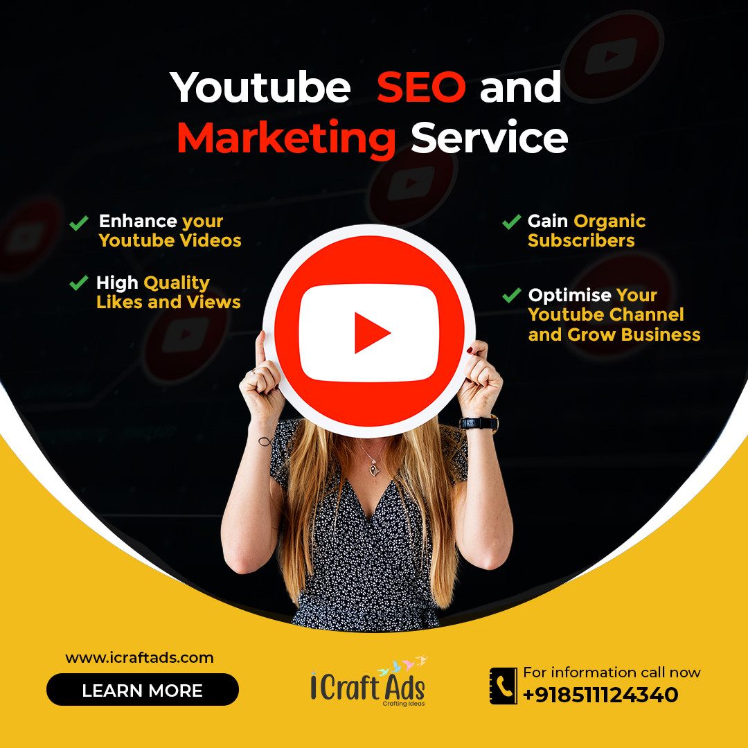 iCraftAds's tweet photo. At icraftads, we provide services that make your brand stand out and will also get you more sale leads in your pipeline. 🤩✨ 
. 
. 
Contact us to know more and to increase your conversion rate. 💥💥
.
.
#youtubemarketing101 #youtubemarketingtips #youtubeseo #youtubeadvertising https://t.co/Ql3874fpII