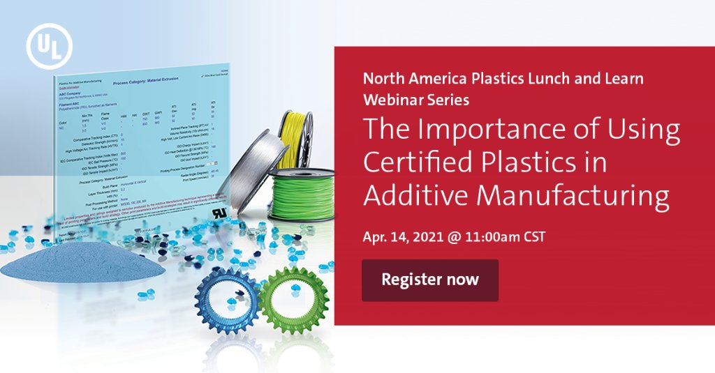 UL_Solutions's tweet photo. Demonstrate your #plastics compliance in additive #manufacturing and verify the performance, quality and safety of your material for 3D printing. Sign up to attend our free webinar: https://t.co/vI1Nxr5Q2S
#materials #testing https://t.co/o27Imx5kba