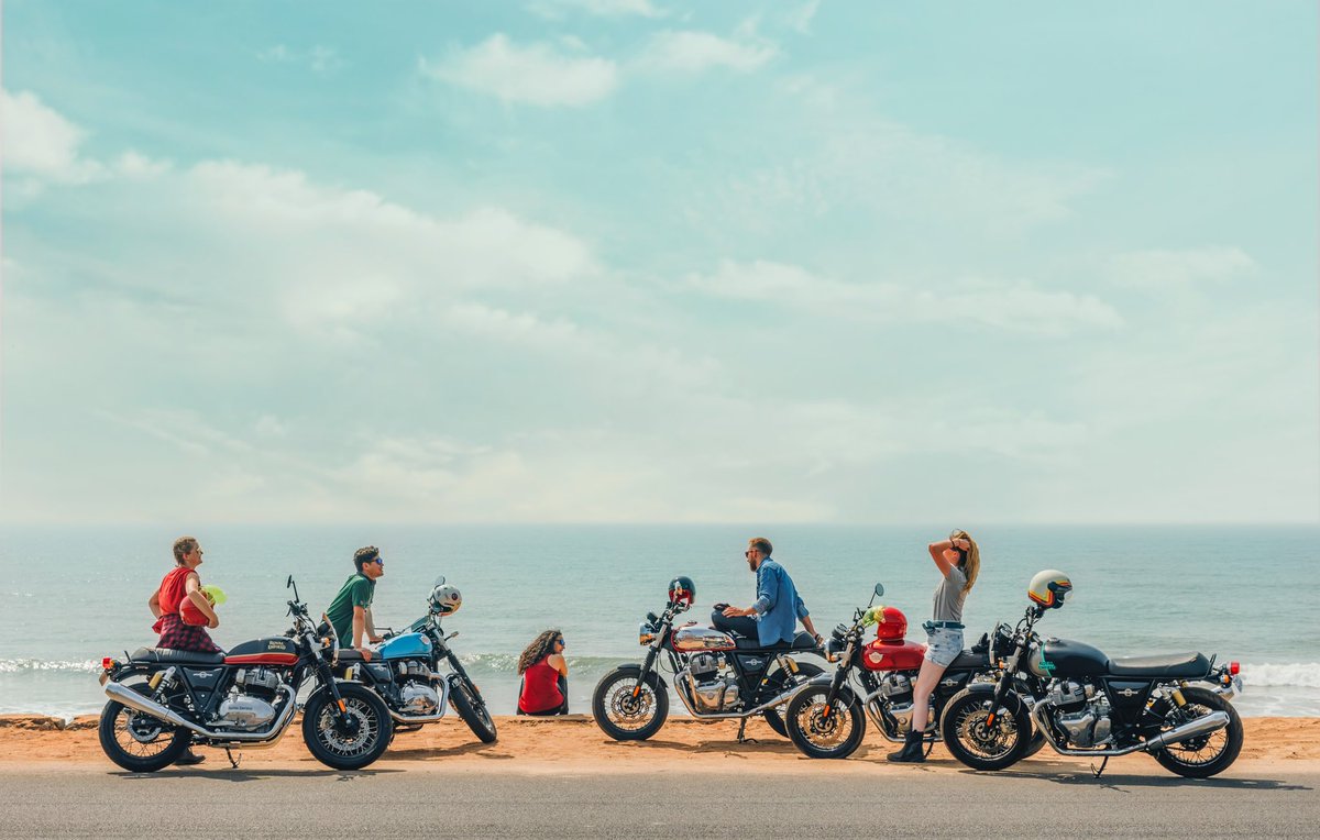 royalenfield's tweet photo. Soak up the fun on the Interceptor 650, the parallel twin roadster inspired by the laid-back life of the coast of California.

Visit: https://t.co/MiwAscHWk4

#Interceptor650 #RoyalEnfieldTwins #ItsPlaytime #EasyGotBack #RoyalEnfield #RidePure #PureMotorcycling https://t.co/IXulfiDuC2