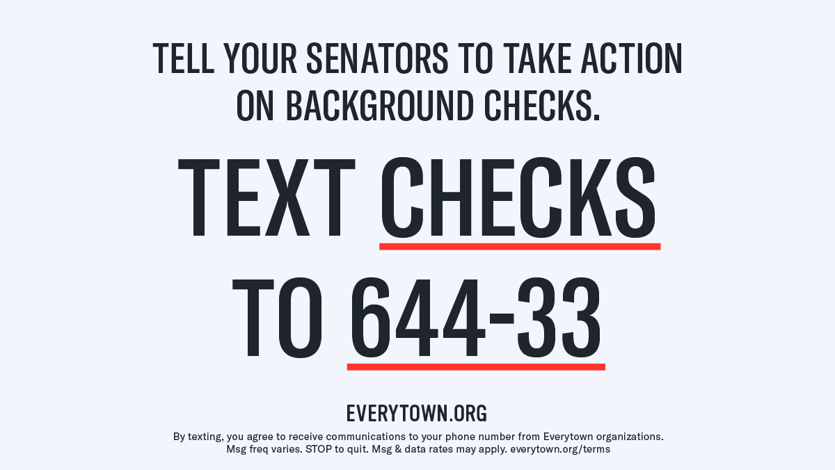 MomsDemand's tweet photo. People in America have the right to life, liberty, and the pursuit of happiness without the fear of being gunned down.

Text CHECKS to 644-33 to tell your senators to take action on gun safety legislation NOW. https://t.co/O2AnlrXO7l