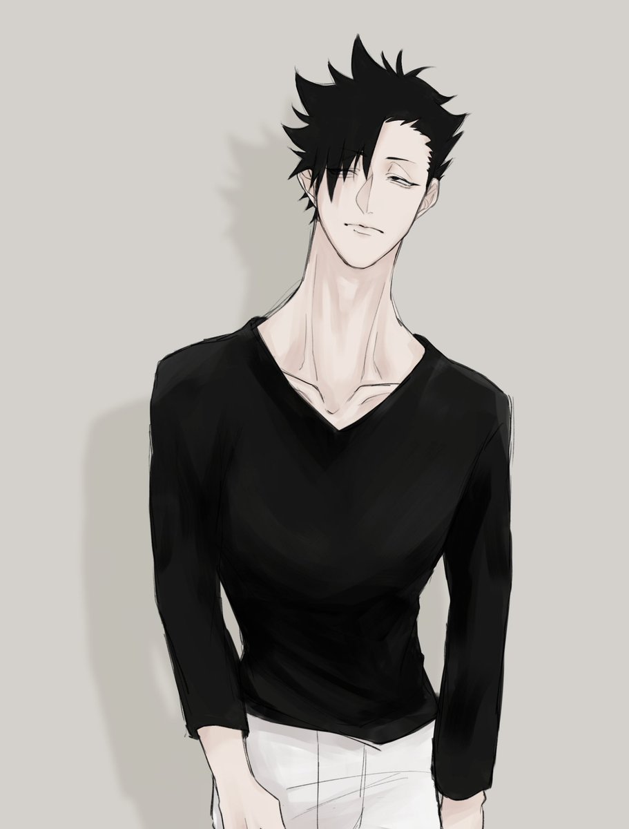 ハイキュー 黒尾鉄朗のvネック ゆうせつのイラスト