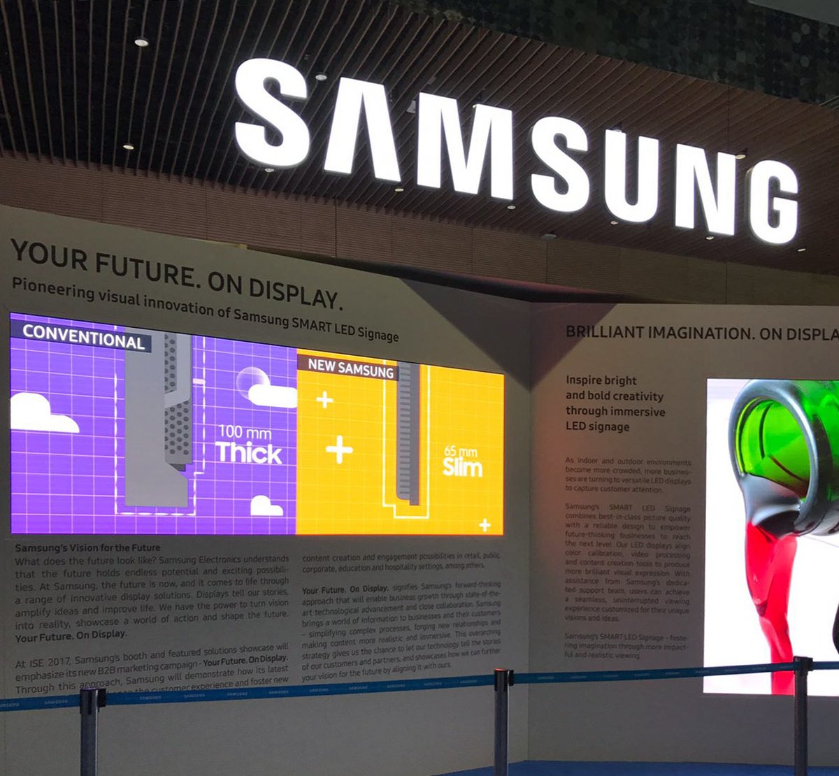 digimessaging's tweet image. Samsung&apos;s super slim SMART LED signage