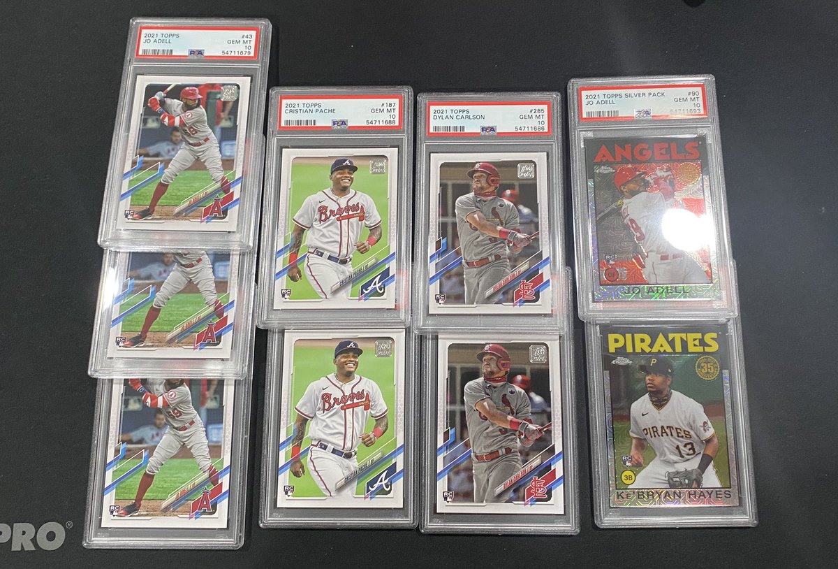 sportocards's tweet photo. Just posted a few S1 Topps RCs first to Pop. Adell Pache Carlson and Bohm. All Cards OBO

Adell - $250 ea
Pache - $275 ea
Carlson - $250 ea 
Bohm Lot -$300

eBay: Sporto Cards

@HobbyConnector https://t.co/d8UWGfmeeS