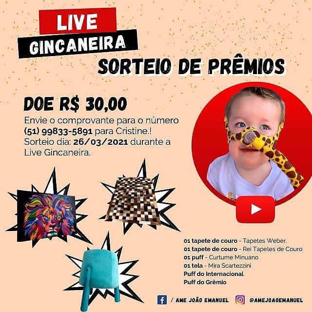 equipeAJ's tweet photo. Aproveita e já compra um numero da rifa e já ajuda do João! https://t.co/mdjPk9oats