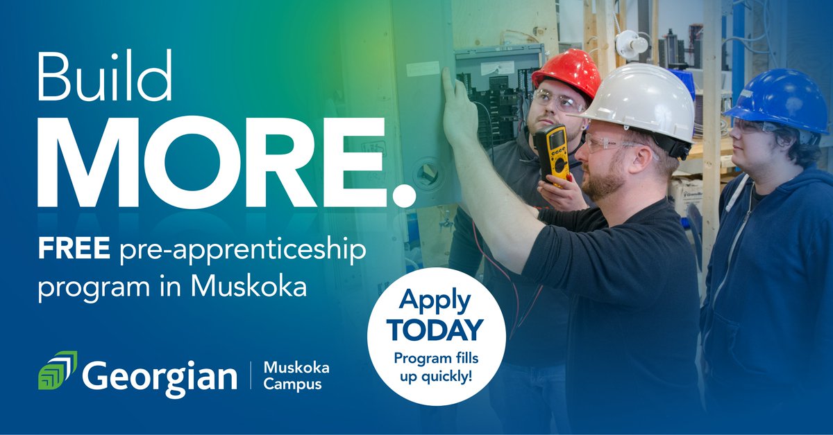 GeorgianMuskoka's tweet image. #GeorgianCollege #Muskoka offering two FREE pre-apprenticeships: 
👷‍♀️ #Carpentry/#Plumbing/#Electrical (starts April 19) bit.ly/2QDUV4x
👷‍♂️ Carpentry/#Construction Small Engines/#HVAC (starts July 12 – registration opens in May) 
Email muskoka@georgiancollege.ca to apply
