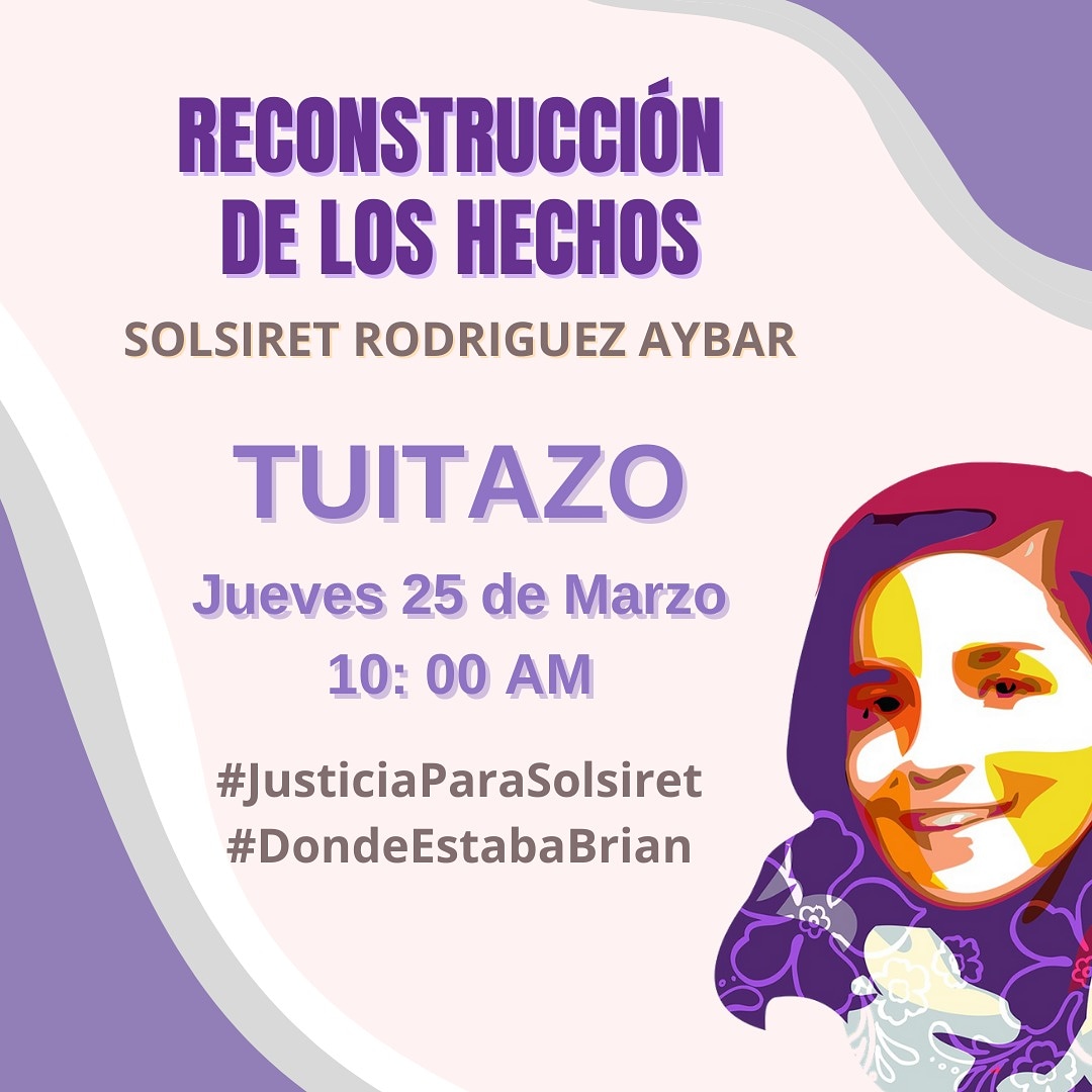Bruja_militante's tweet photo. Han pasado casi 5 años desde q desaparecieron y asesinaron a Solsiret. Sus padres Rosario, Carlos y su hermano, siguen luchando día a día para conocer toda la verdad y alcanzar justicia.
Hoy tomemos las redes exigiendo sanción a los culpables. #JusticiaParaSolsiret https://t.co/rbKvhVYw0T