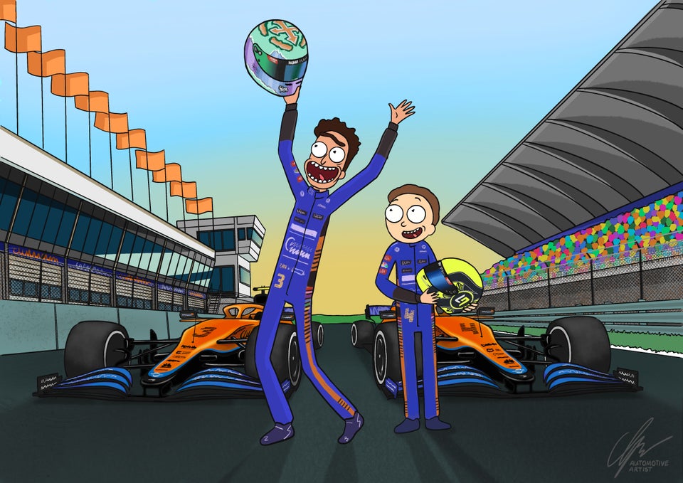 Ricc &amp; Norty are ready for the new season! 😅👏

(via automotiveartist/reddit)