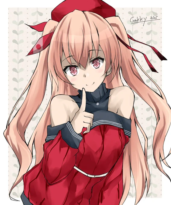 #艦これ版真剣お絵描き60分一本勝負_20210325
#艦これ版深夜の真剣お絵描き60分一本勝負
赤ストン 