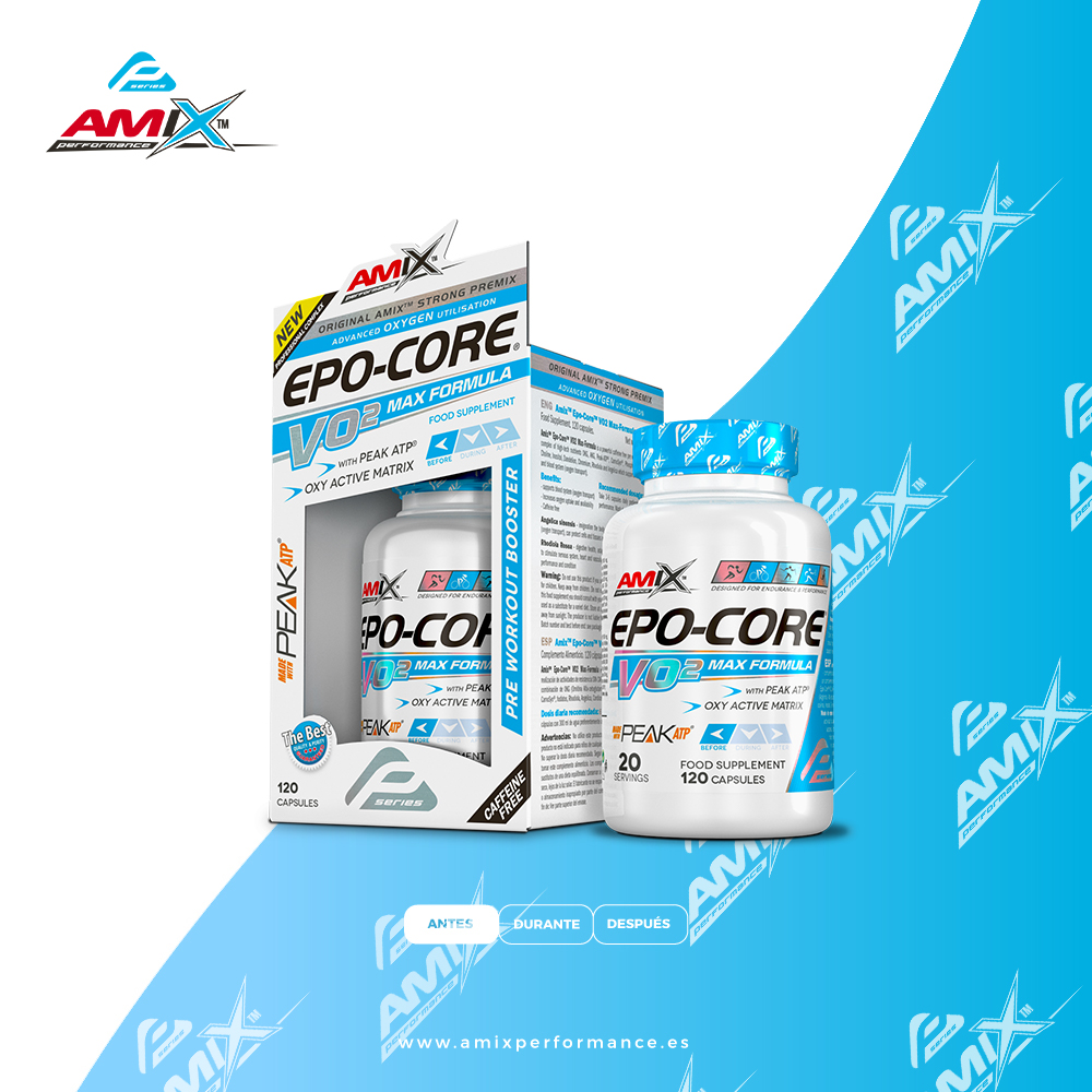 AMIXPerformance's tweet image. 𝗘𝗽𝗼-𝗖𝗼𝗿𝗲
Es un innovador producto destinado para rendir al máximo nivel mejorando el transporte de oxígeno al músculo. Está diseñado para el rendimiento deportivo para esfuerzos de intensidad y larga duración.