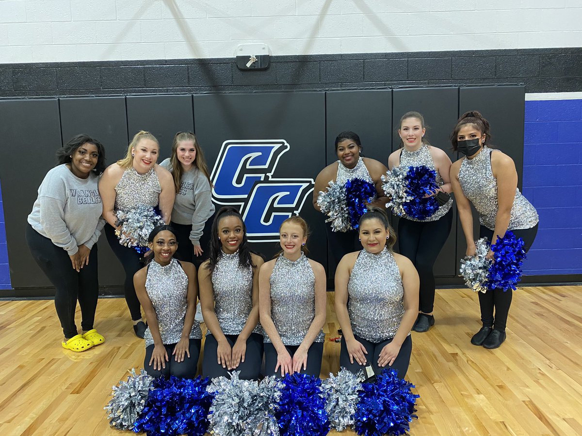 WranglerBelles's tweet photo. We dazzled the crowd at our final Lady Wranglers basketball game of the season! Looking stunning in silver, go Wranglers! ๐ค #seecisco https://t.co/ZGoDpbzmh7