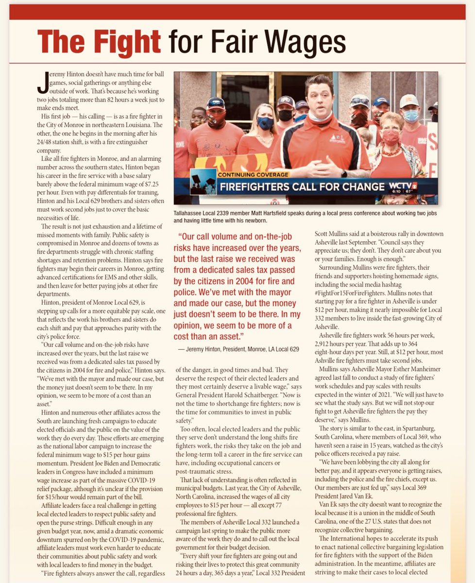 MarkTreglio's tweet photo. #IAFFecho @IAFFnewsdesk : RT @mullins_pffpnc: @AFFA332 featured in Fire Fighter magazine gain international attention for their ongoing battle for market value wages. Members are optimistic the new #Asheville City Council will support its Fire Fighters b… https://t.co/wnckzVAYrS