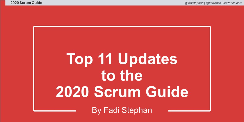 kaizenko's tweet photo. One last post in this series on the top 11 updates to the 2020 Scrum Guide.
https://t.co/Dv9AZJB8CI
#agile #scrum #scrumguide #2020scrumguide #scrumguidetop11updates https://t.co/iHHYx4E6Ky