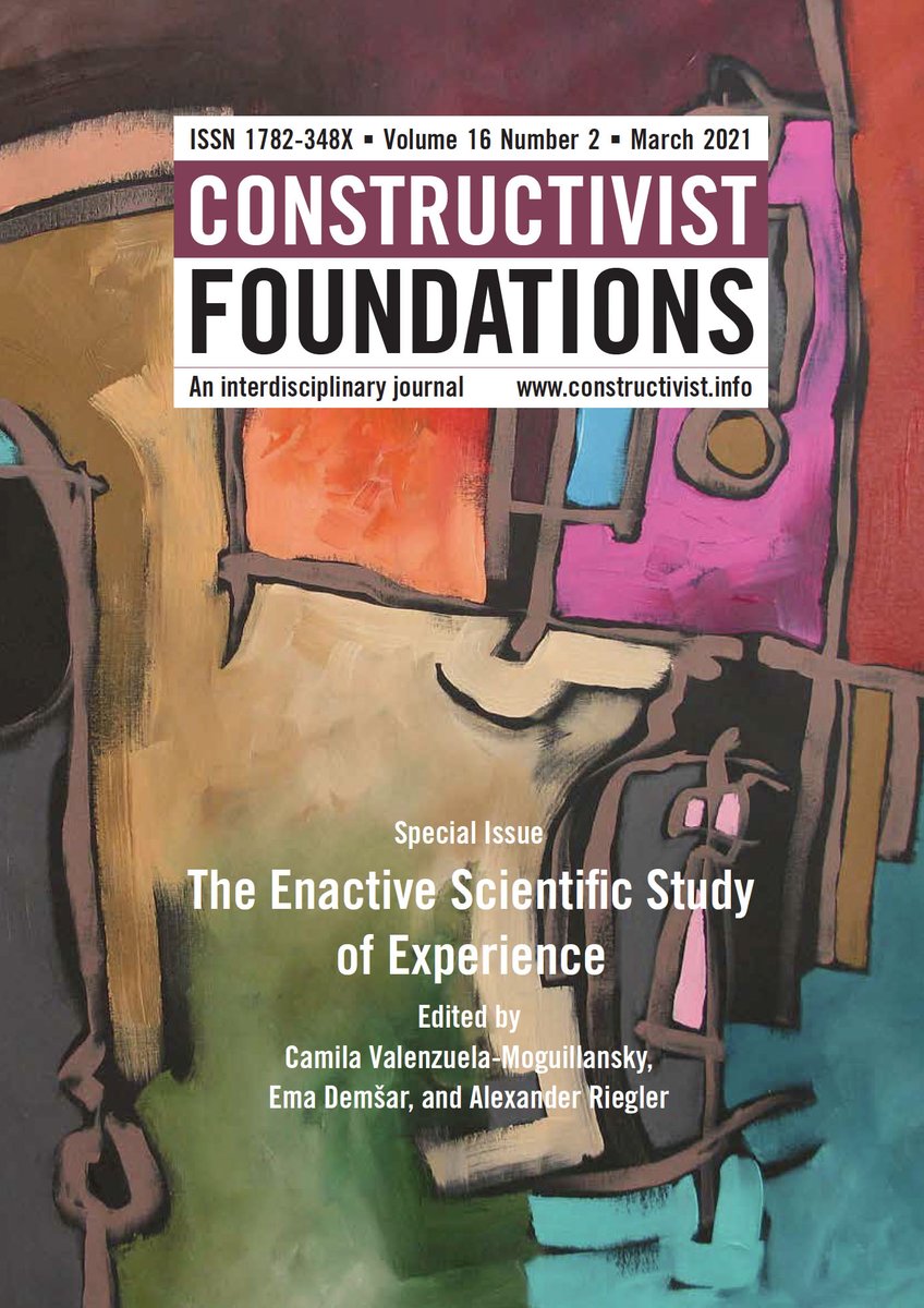 CFjournal's tweet photo. The latest issue aims to contribute to the #enactive #scientific study of #experience https://t.co/bp5PyVnpT2 https://t.co/EygFi0QCy4