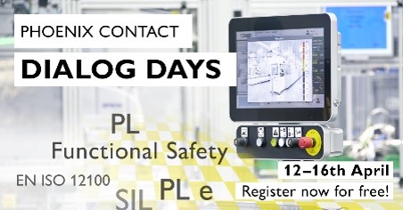 "You are looking for smart #safety solutions for flexible production and high system availability? Find out more at Phoenix Contact #DialogDays! 
Register now 👉 phoe.co/tw-DialogDays
#stayincontact #virtuelevent #functionalsafety #FitForSafety "