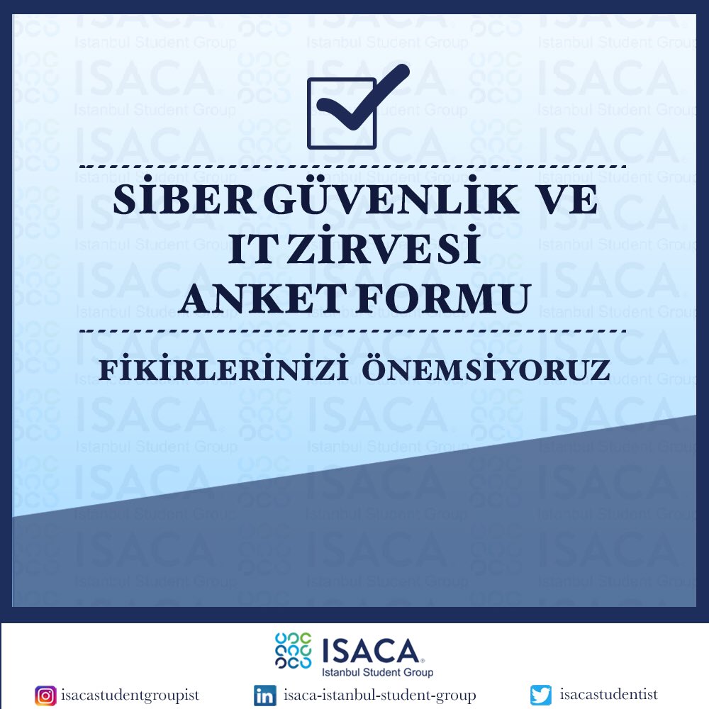 ISACA Istanbul Student Group tweet media