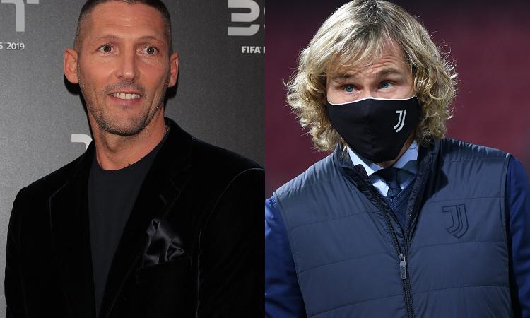 cmdotcom's tweet photo. #Materazzi risponde a #Nedved sulla provocazione scudetti: 'Speriamo che tuo figlio veda vincere una Champions prima che finisca gli studi' #Juve #InterFOTO https://t.co/wGyFNFgSv1 https://t.co/FnlHw3vTzd