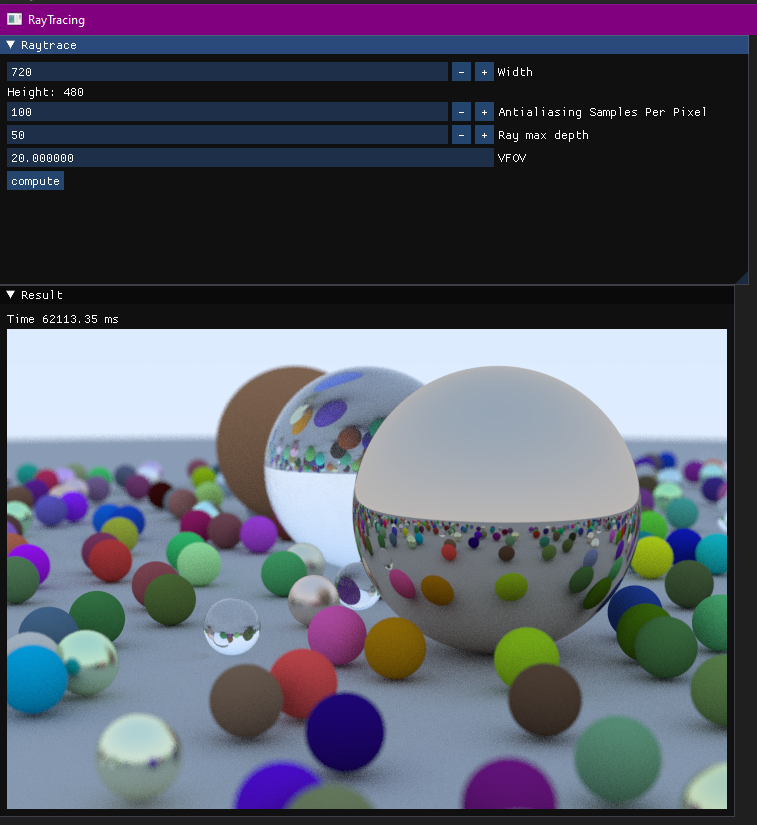 saezondev's tweet photo. Finished the #RayTracingInOneWeekend book! Here is the final scene. #graphics https://t.co/xnNlDcor1d