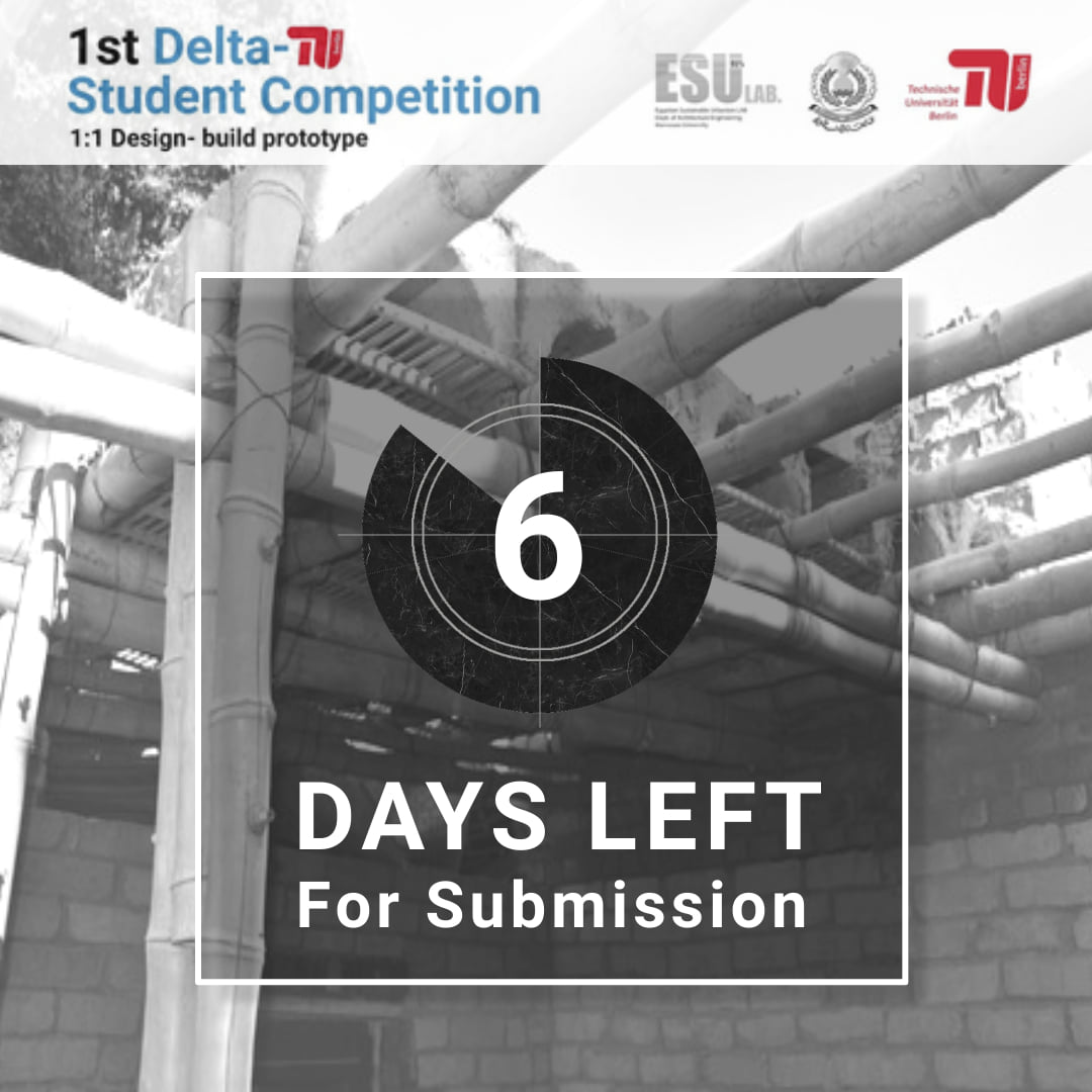 lab_esu's tweet photo. 6 days left for the submission deadline .... Hurry Up 😨
Submission Deadline: 31/03/2021 at 24:00 Cairo
Submission link:
https://t.co/618zYsfpQa
#1st_delta_tu_student_competition
#ESULab https://t.co/jDKg2mZZSp