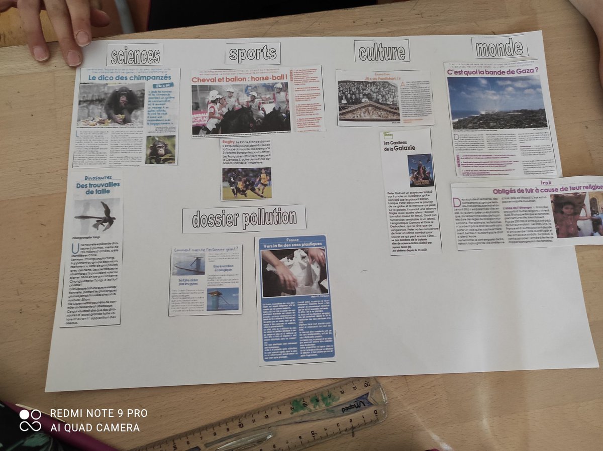 #semainedelapresse on a classé des articles en fonction de leur rubrique.