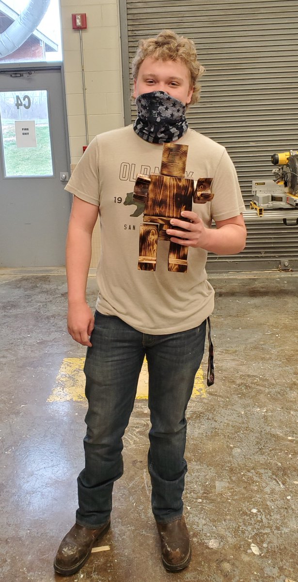 Congratulations to our Teachers Choice award winner for our 2" x 4" challange, Brock Wheeling with his wooden lego man! #GalePride2020, <a href="/LHSGalesOffice/">Mr. Burre</a>, <a href="/LHSMrKnuckles/">Mr. Knuckles</a>, <a href="/knickerbocker_a/">Knickerbocker</a>.