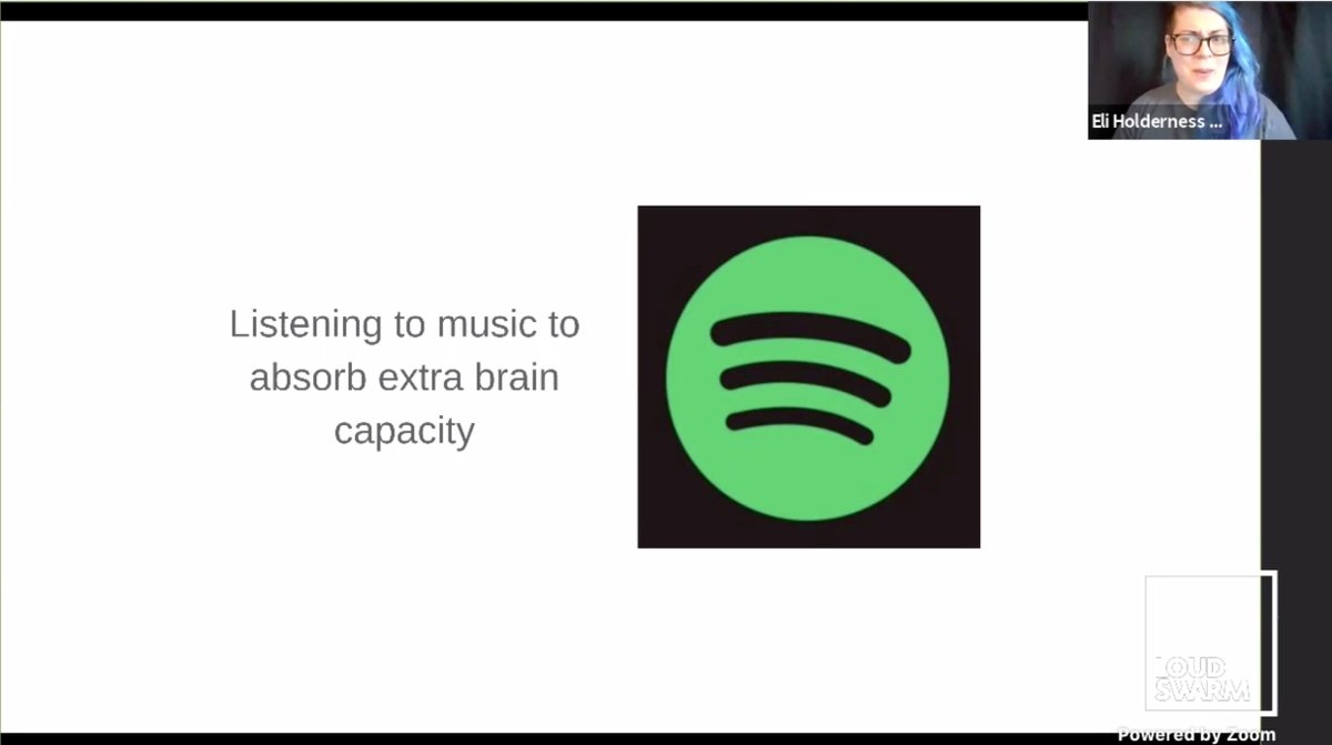 techdev5521's tweet image. Whether its a coffee shop or my apartment, intelligible conversation is the hardest thing to ignore for me. From @EliHolderness 's talk ADHDidn't: 7 Things That Wrecked My Productivity During WFH, and How I Dealt With Them #PWC2021