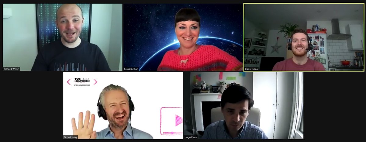 AV_TV_JamesMcK's tweet photo. Our AI panel has discovered that saying @oisinlunny's name really slowly actually makes it sounds like "Machine Learning". You won't get this insight anywhere else, folks #techleaderseries @TVBEurope #AI #MachineLearning https://t.co/d61KSdDLqD