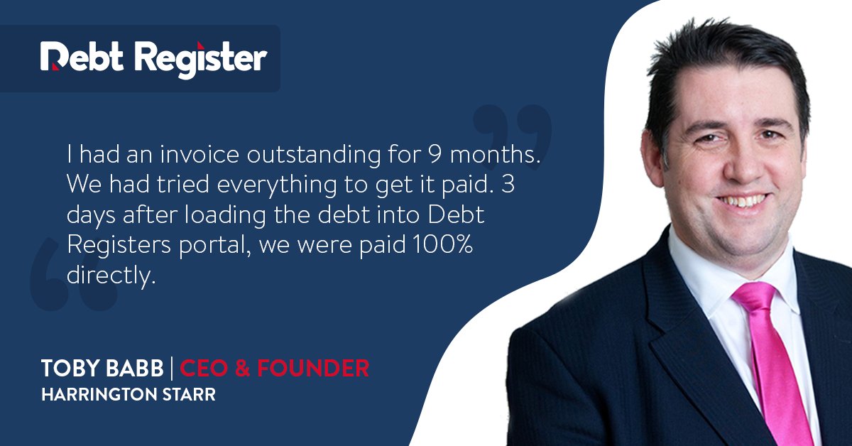 Have you got outstanding invoices? We can get them paid within 7 days - contact us now for a free demo.

#paytech #paymentsolution <a href="/HarringtonStarr/">Harrington Starr</a>