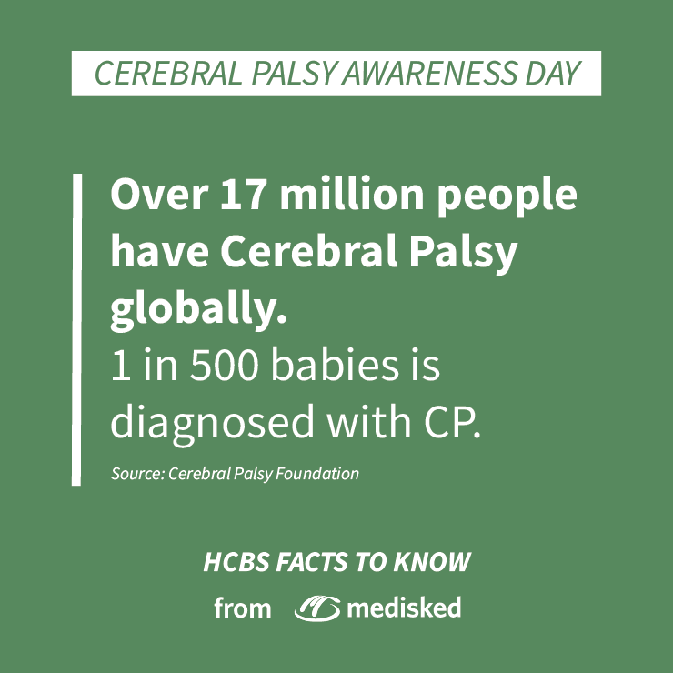 MediSked's tweet photo. Introducing #HCBSFactsToKnow 💡 In recognition of #CPAwarenessDay we encourage everyone to #GoGreen4CP and educate themselves on the condition which affects over a million people in the US. Check out @yourcpf to learn more! #GoGreenForCP #CPAwarenessMonth #CerebralPalsy https://t.co/wGU1Vc60s5
