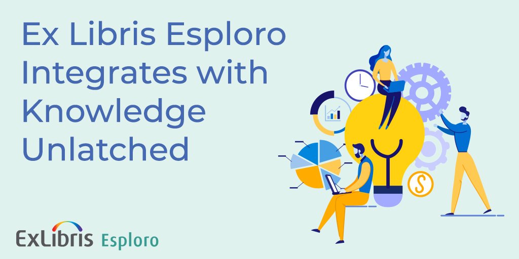 ExLibrisES's tweet image. ¡Estamos encantados de colaborar con @KUnlatched para facilitar los flujos de trabajo de acceso abierto a través de Oable! hubs.ly/H0JQD3R0

#Esploro #accesoabierto #educacion #universidad