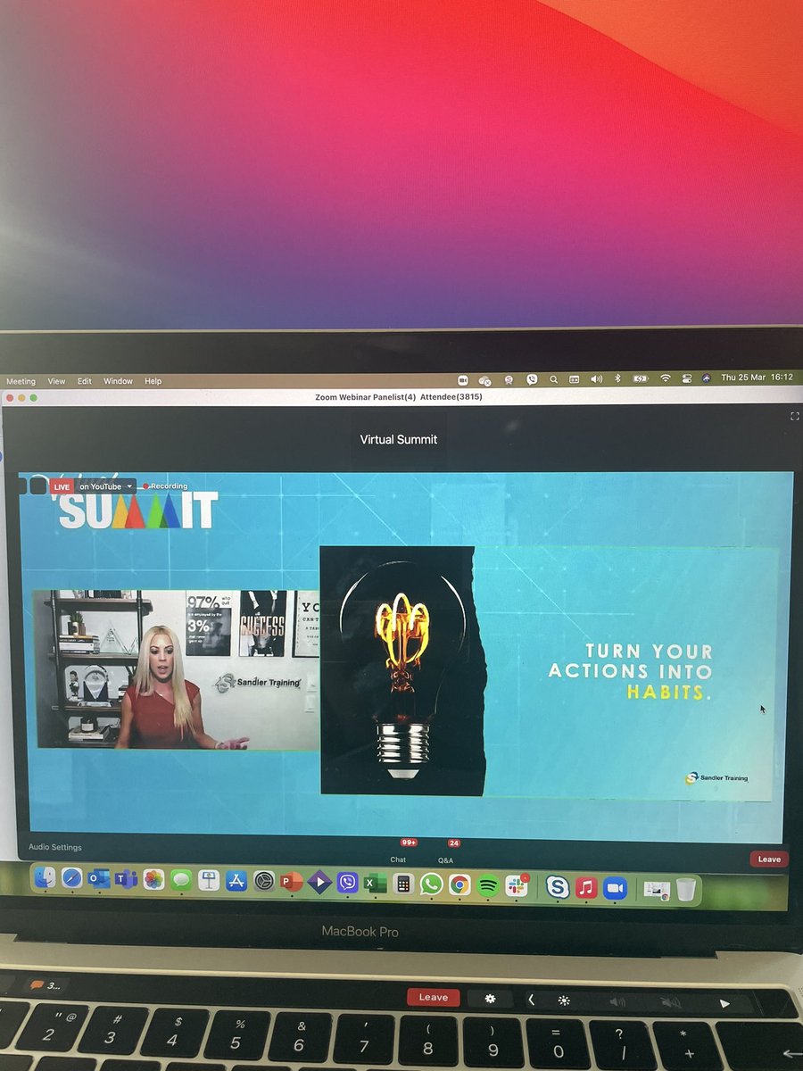 Turn your actions into habits #sandlersummit #success