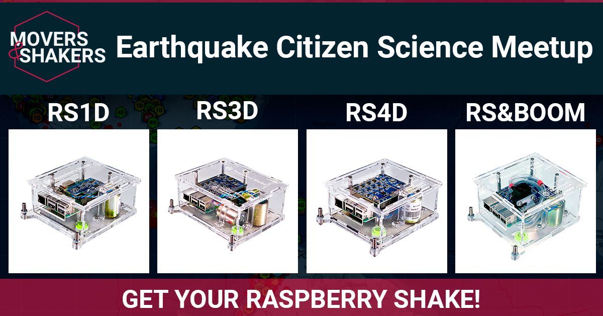raspishake's tweet photo. #DidYouKnow data collected by #CitizenScientists like you & your #RaspberryShake is being used by the experts?!
Don't miss our April 8th "Movers & Shakers" Meetup where we will explore this & more! #ShakeMeetup
Get your free online ticket today! https://t.co/2VDviR3IjO https://t.co/VWk0M6CQ7m