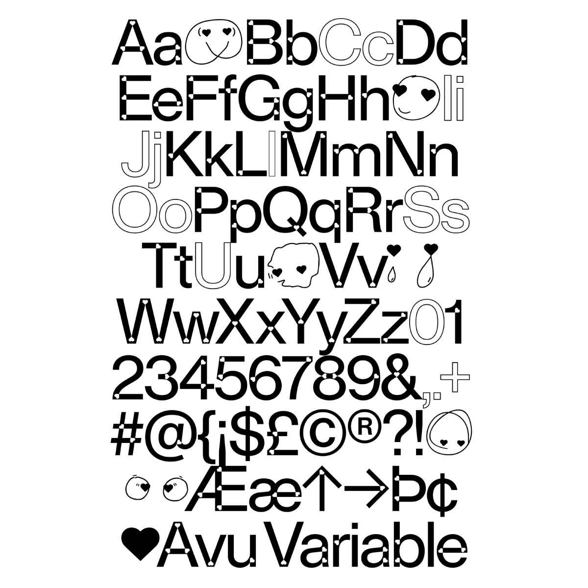HeavyweightType's tweet photo. Custom #AvuTypeface we made together with 20YY Designers two years ago for Academy of Fine Arts Prague 

#HwType #CustomFont
#foundry #typedesign #design #visualidentity #exhibitiondesign #type https://t.co/HCR4fIM7ki