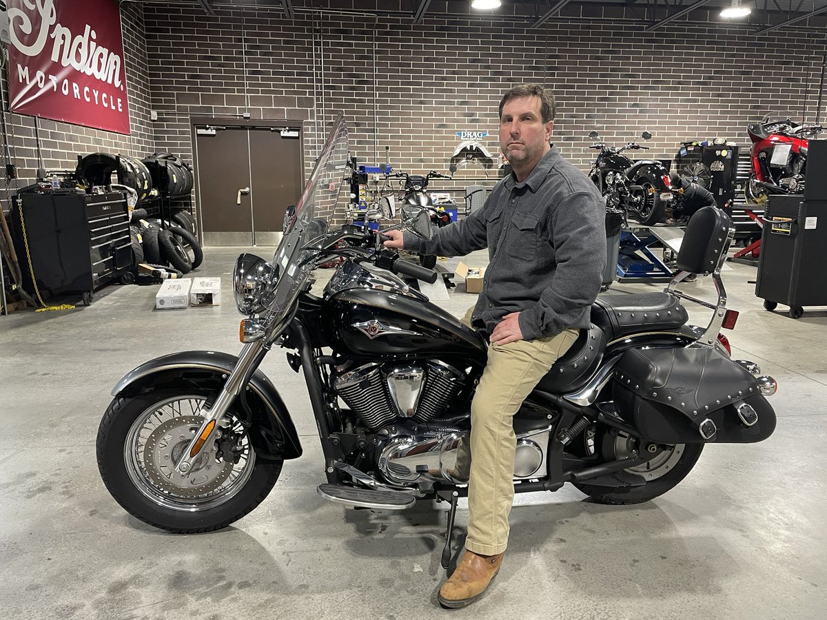 Jay rolled out on a 2012 Kawasaki Vulcan 900. Congratulations on your “new to you” motorcycle and thanks for coming to Mall of Georgia Indian Motorcycle. #mallofgeorgiaindianmotorcycle #mallofgaindianmotorcycle #mogim #preownedmotorcycles