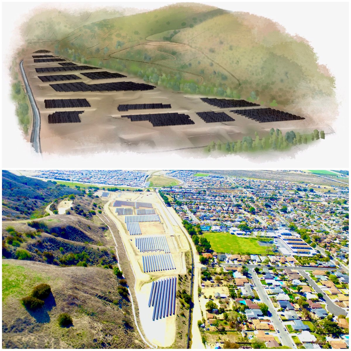 _Cenergy's tweet image. #Before - 2017 Rendering
#After - 3.6 MW-DC Single-Axis tracker #Fillmore, #California Ventura County. #solarpower #renewableenergy