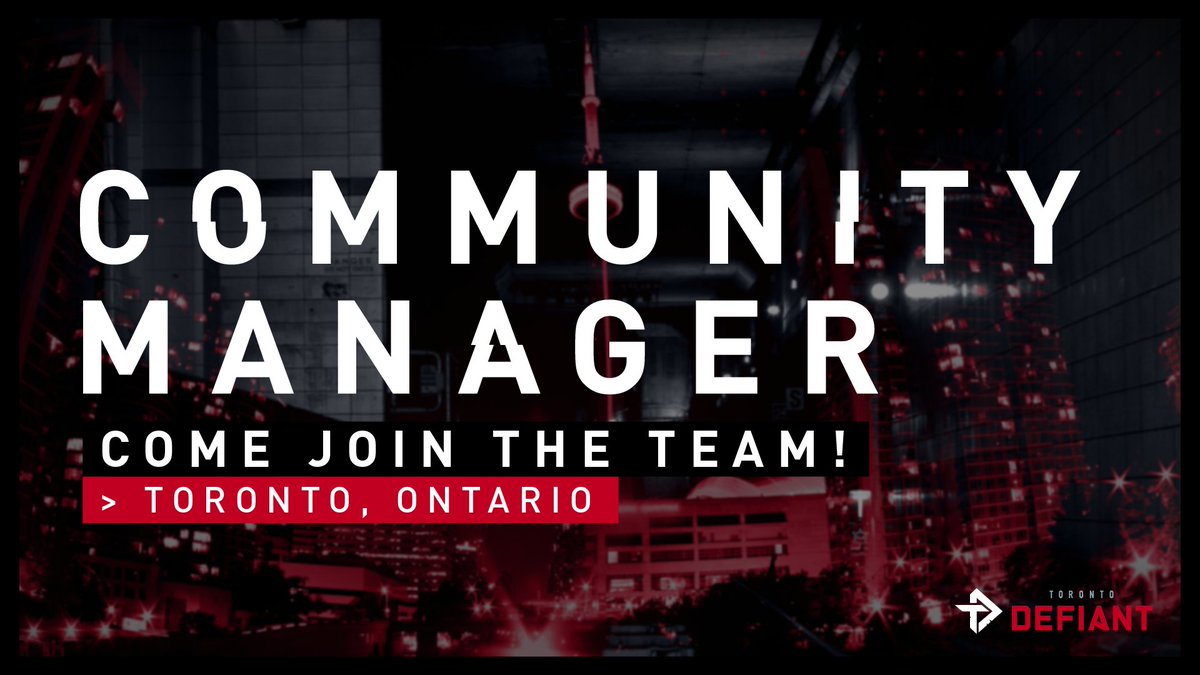 overactivegg's tweet photo. Hey Overwatch fans! We're looking for a stellar Community Manager to join our @TorontoDefiant marketing team! Think you have what it takes to #RiseTogether?!

👉 https://t.co/RhmAojWNW6 https://t.co/bcgfQw4iXQ