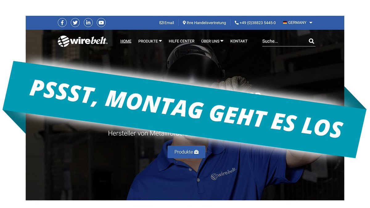 WireBelt's tweet photo. Ab Montag sind wir im neuen Look für Euch da! Einfach vorbeischauen und inspirieren lassen. #wirebelt #newwebsite #websitelaunch #websitedesign #websiteupdate #websiteunderconstruction https://t.co/G6u9F1bANB