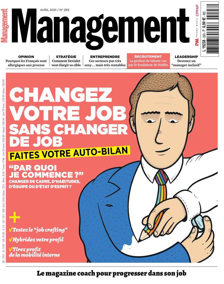 ManagementMag's tweet photo. 📢 Le nouveau Management vient de sortir ! En couverture, tous nos conseils pour réinventer votre job. A découvrir dans tous les kiosques, physiques et numériques, et sur https://t.co/F6Z1ooj9KV 

Pour vous abonner et nous lire tous les mois, c'est ici
👉 https://t.co/doCll1BQeM https://t.co/fJtwcLMAHC