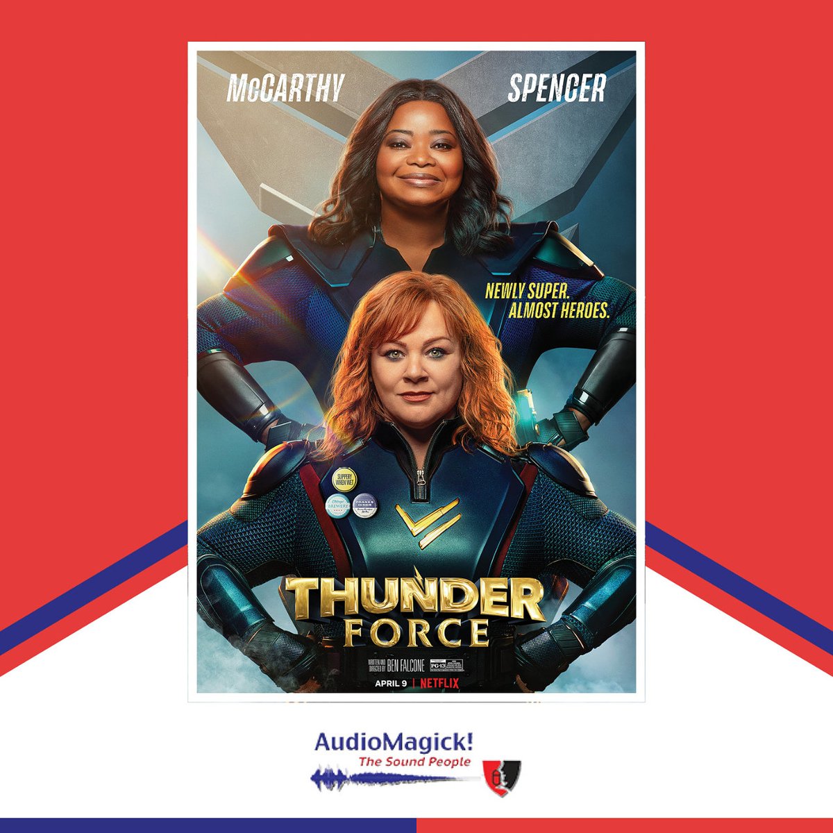 Sharmatbs78's tweet photo. Best friends make even better superheroes.
Melissa McCarthy and Octavia Spencer star in Thunder Force, premiering April 9 on Netflix!
.
.
.
#AudioMagick #thunderforce #music #producer #beatmaker #hiphop #musician #producerlife #newmusic #studio #rap https://t.co/9kvK95Kckh