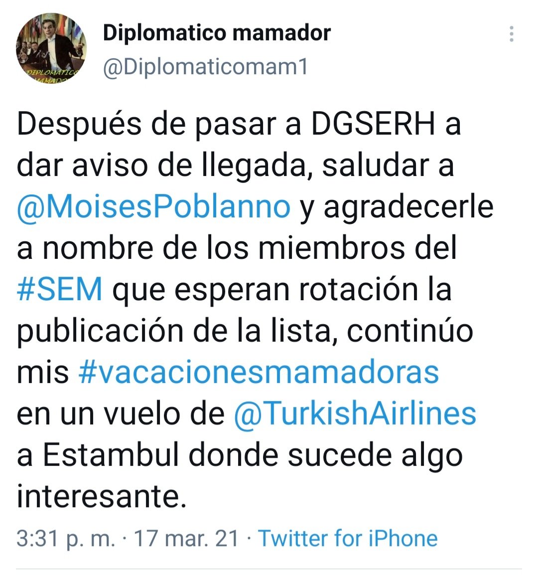 OrgulloSEM's tweet photo. Así como para despistar el amigo #diplomamila 🍼 @Diplomaticomam1 dejó de twittear de su iPhone a partir de qué abrimos esta cuenta. Ternura de muchacho. Ya casi llega el sábado 💥💥 https://t.co/xH2fPkBnd7