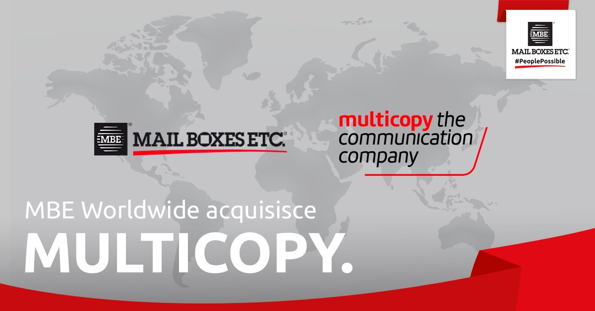Siamo lieti di accogliere @MulticopyNL marchio leader nei Paesi Bassi nel settore dei servizi di stampa e marketing, nella famiglia <a href="/WorldwideMBE/">MBE Worldwide</a>, portando la presenza internazionale del Gruppo a circa 2.800 Centri in 53 Paesi. fal.cn/3egtb #PeoplePossible