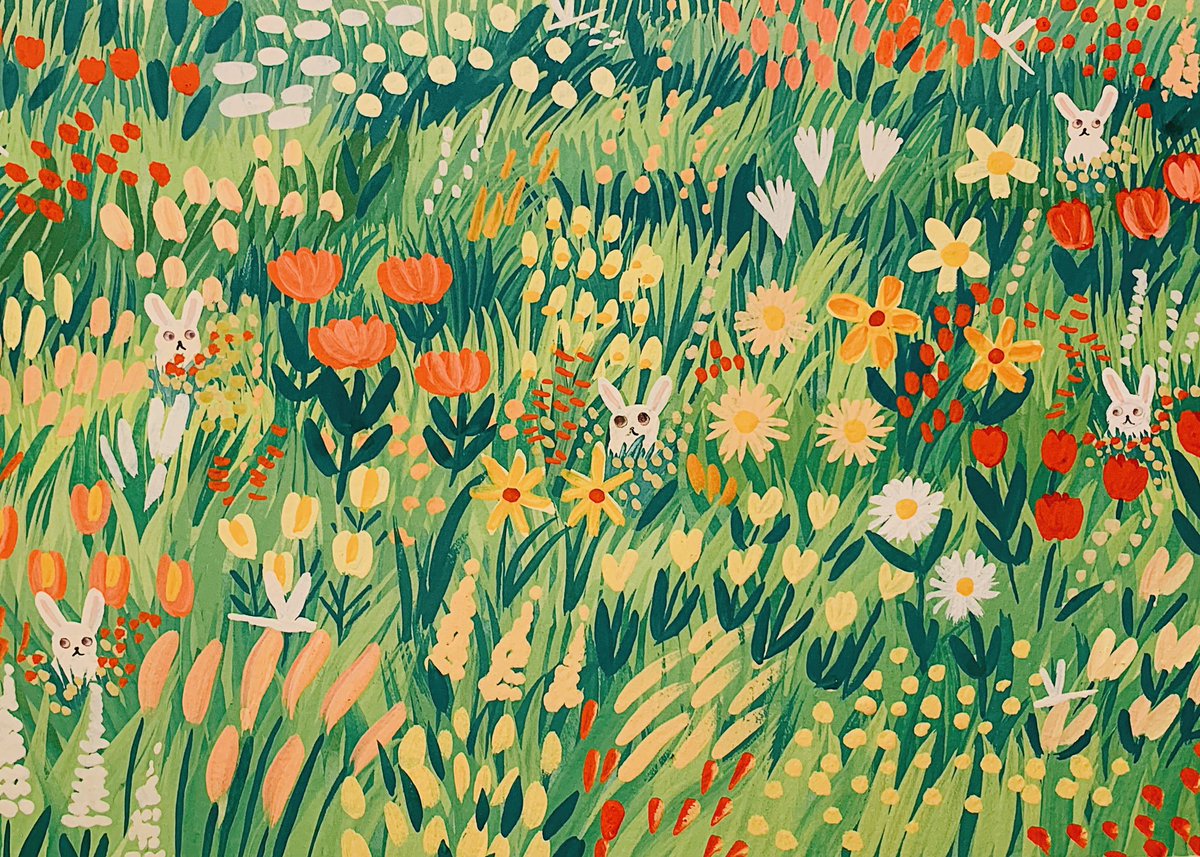 titsay's tweet photo. spring has arrived 
- 
gouache on watercolor paper https://t.co/Qvs4eun1JL