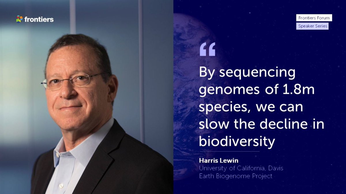 FrontEcolEvol's tweet image. We’re tuned into the virtual #FrontiersForum 2021 to watch Prof Harris Lewin talk about how the #EarthBiogenomeProject!
@EBPgenome aims to help us better understand evolution and slow the rapid decline in global biodiversity by sequencing the DNA of all life on Earth.