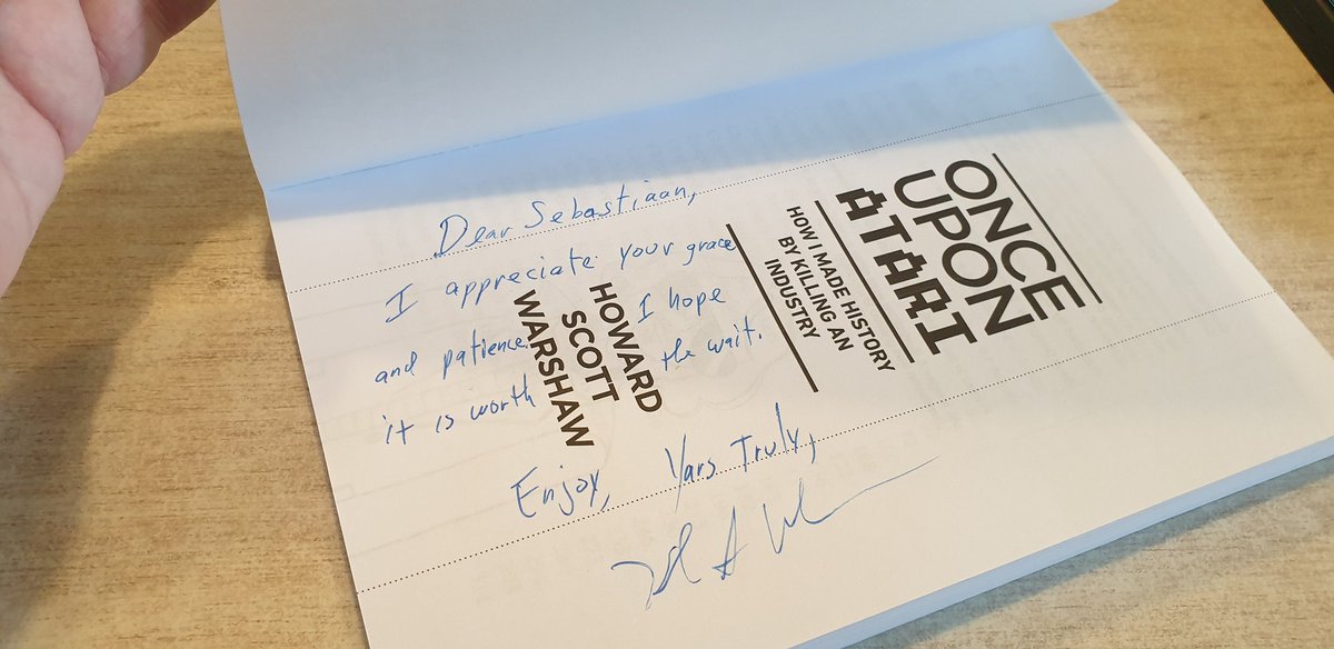 Deventerweb's tweet photo. Just received a package with this great book, @HSWarshaw thank you very much for signing it. To everyone, buy and read this book. For non-IT persons, it gives you some great insights on IT in a happy way. π #onceuponatari @atari #atari #atari2600 https://t.co/PyqQrcljUO