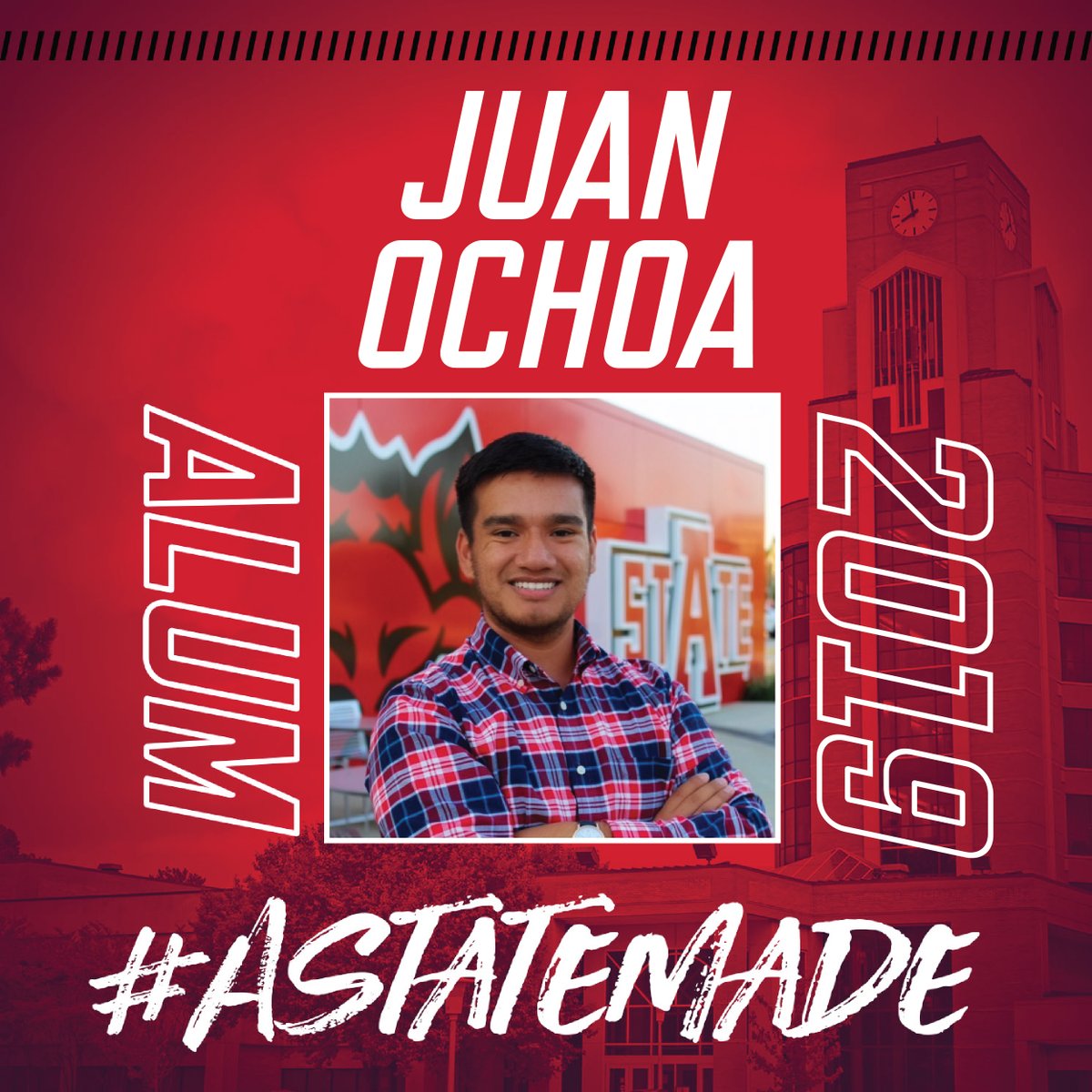 AStateAdmission's tweet photo. Juan is #AStateMade! Check out his full story on our Facebook and Instagram! https://t.co/JqBMhx9MTv